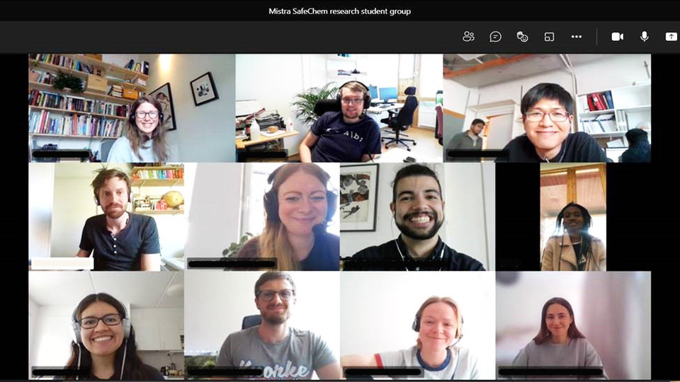 A screen shot of persons in a digital meeting